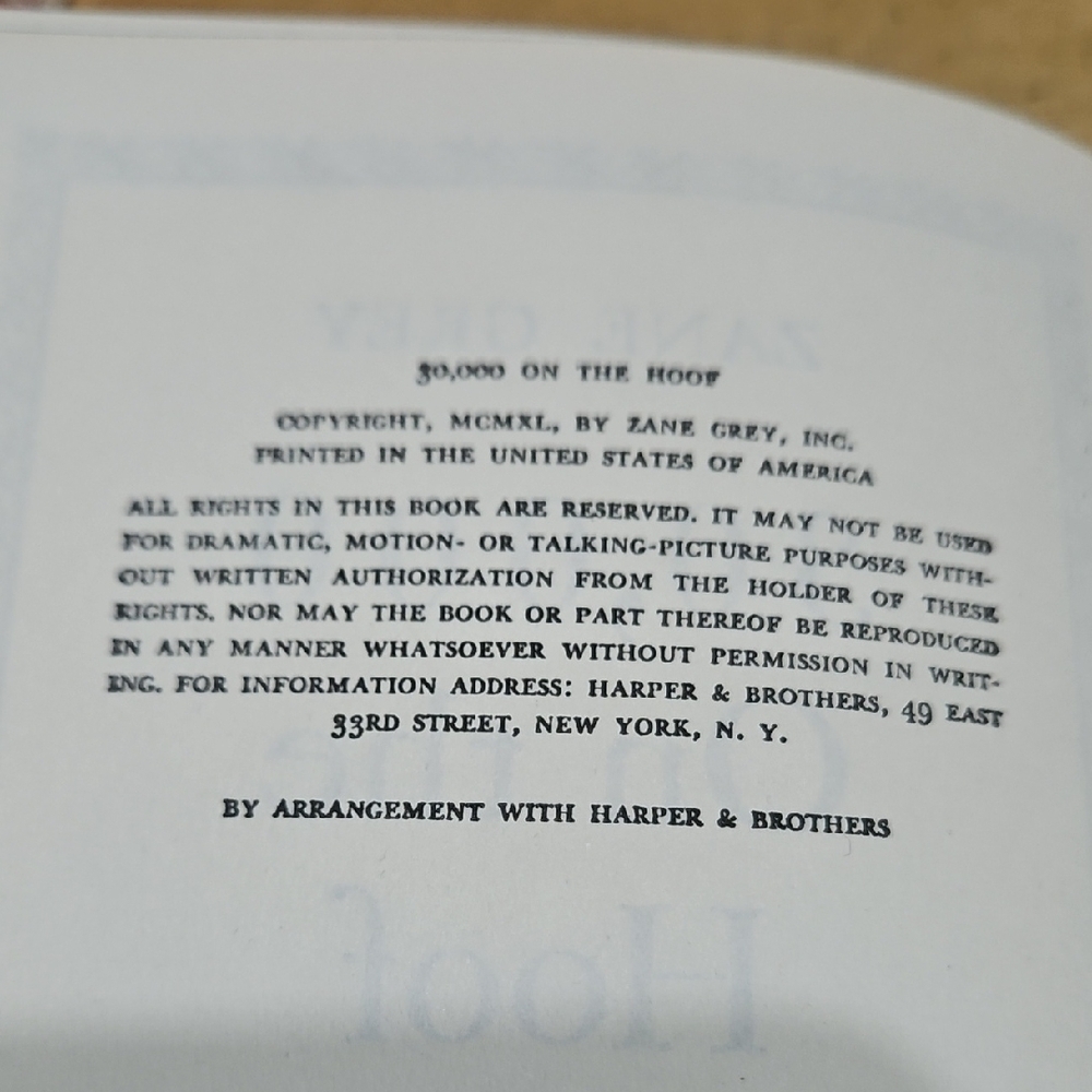 Zane Grey 1940's - 1950's Collection Of 9 Books. - Picture 5 of 14